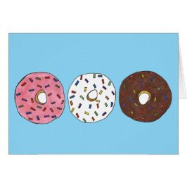Frostat Donuts Sprinkles Doughnut Breakfast Food Hälsningskort