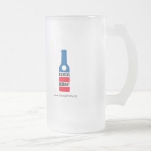 Frostat dricka Liberally muggen Ölglas