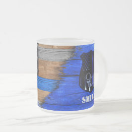 Frostat Flagga Thin Blue Line Mugg