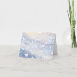 Frostat fönster | Vacker snigande vinterscen Helgkort