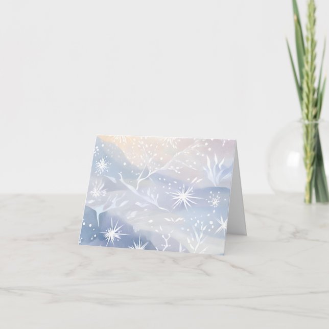 Frostat fönster | Vacker snigande vinterscen Helgkort (Framsida)