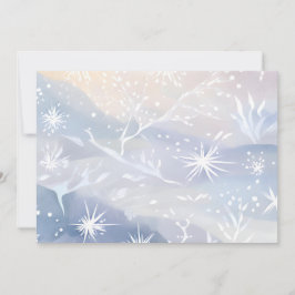 Frostat fönster | Vacker snöig vinterscen Julkort