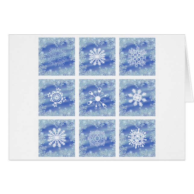 Frostat förser med rutor I Hälsningskort (Framsidan Horizontal)