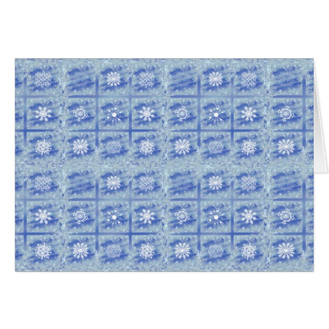 Frostat förser med rutor II Hälsningskort (Framsidan Horizontal)