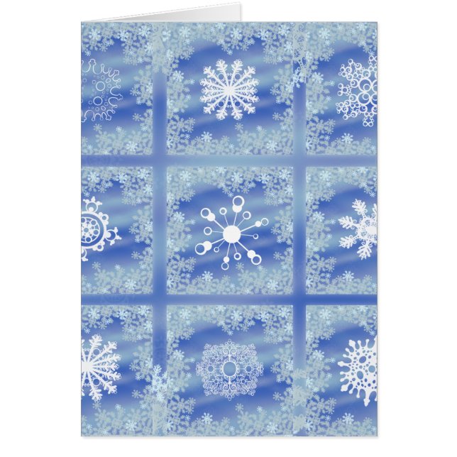 Frostat förser med rutor II Hälsningskort (Framsidan)