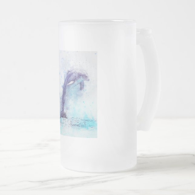 Frostat glass, stein, 16oz, anpassningsbar, design ölglas (Framsida höger)