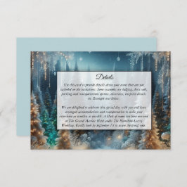Frostat Gräs i Winter Glow Bröllop Tilläggskort