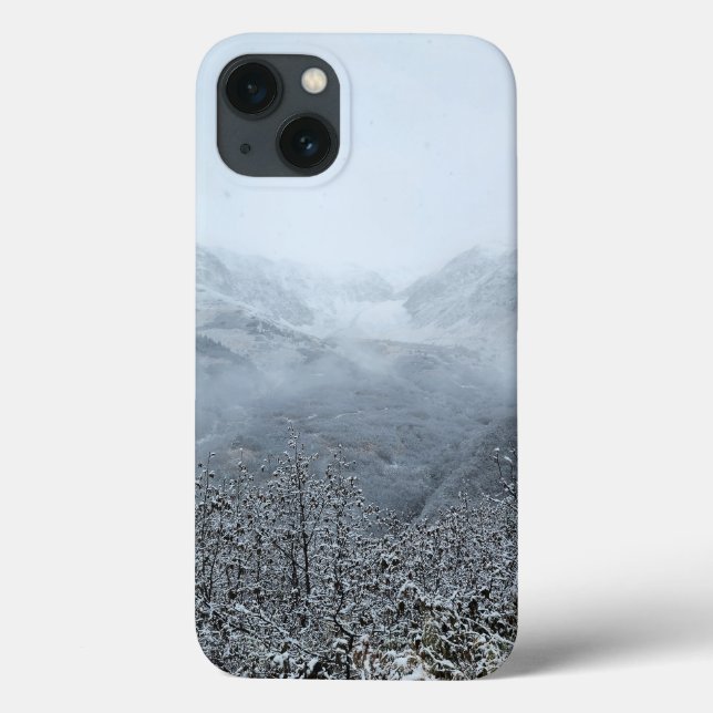 Frostat Grått Scenia Mountain iphone case (Baksida)