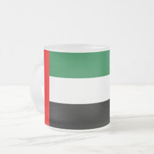 Frostat, litet glas mugg - flagga av Förenade Arab