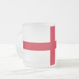 Frostat litet glas mugg med flagga av England, För