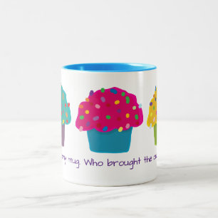 Frostat Muffins Regnbåge Sprinkle Whimsical Baking Två-Tonad Mugg