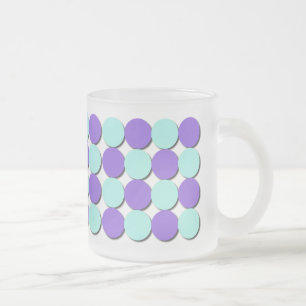 Frostat Mugg Aqua & Blue Polka dots