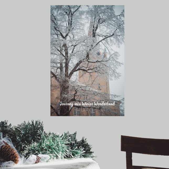 Frostat träd och majestekatedral poster (Skapare uppladdad)