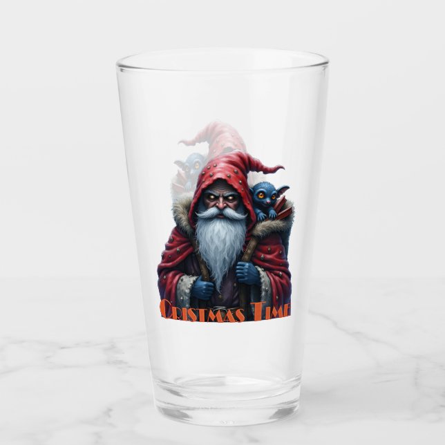 Frostbite Santa & His Mischief Elf. Glaskopp (Framsida)