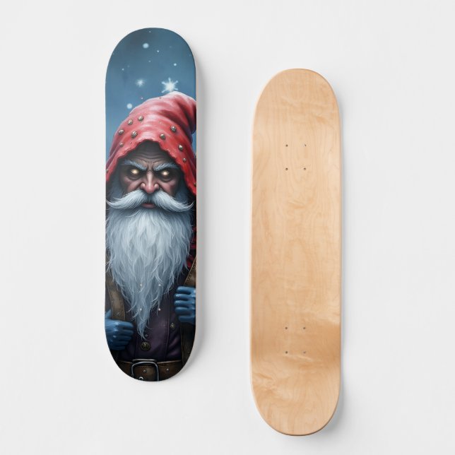 Frostbite Tomte & Hans Busiga Tomte. Mini Skateboard Bräda 18,5 Cm (Framsida)