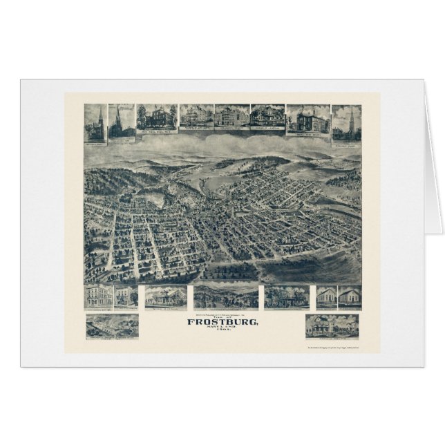 Frostburg panorama- karta för MD - 1905 Hälsningskort (Framsidan Horizontal)