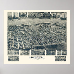 Frostburg panorama- karta för MD - 1905 Poster