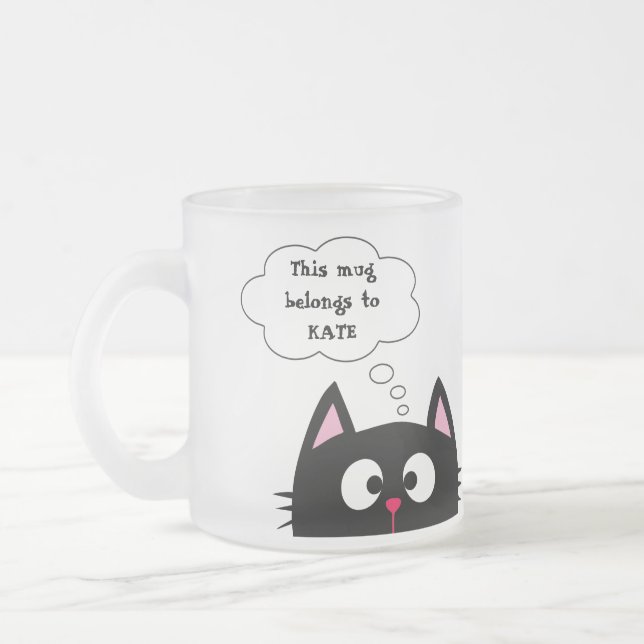 Frosted 10 oz Frosted Glass Mugg (Vänster)