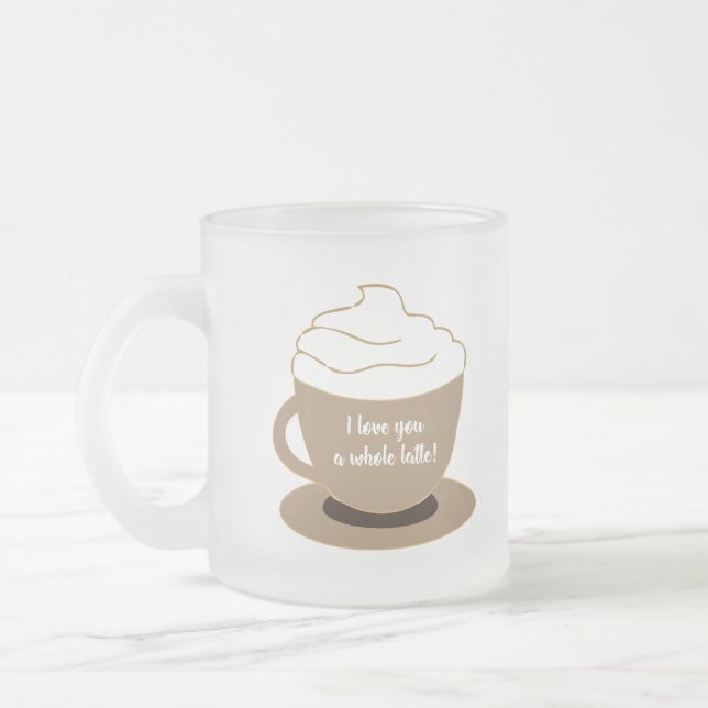 Frosted 10 oz Frosted Glass Mugg (Vänster)