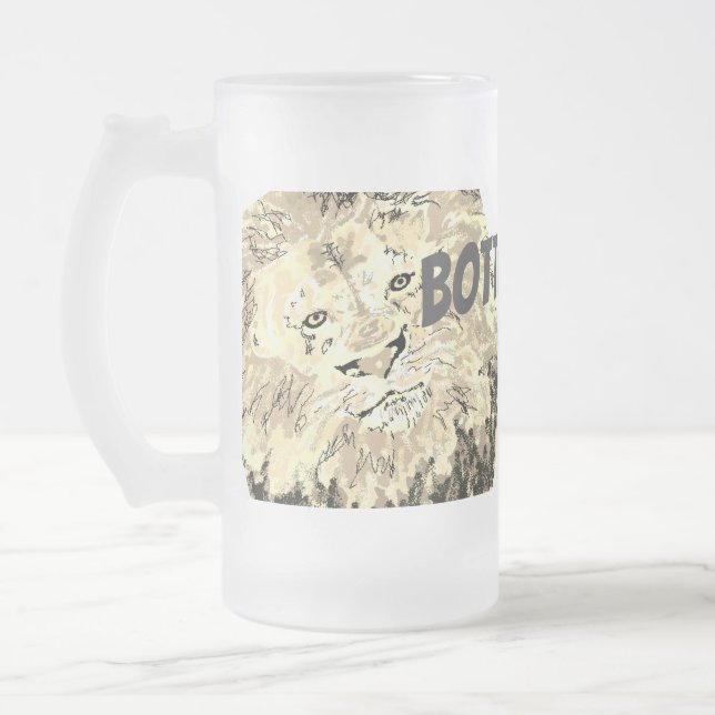 Frosted Beer Mugg: Grund Up. Frostat Ölglas (Vänster)