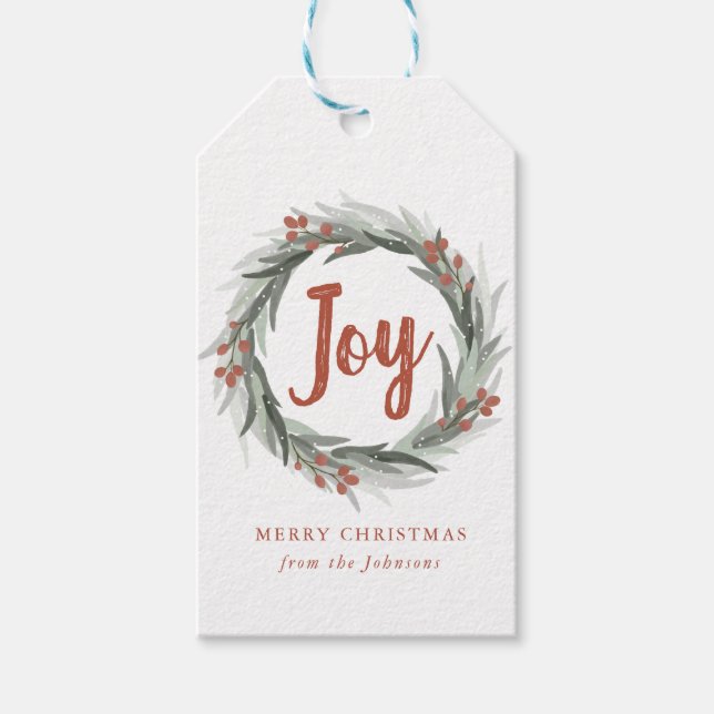 Frosted Berries Gift Märkre Presentetikett (Framsidan)