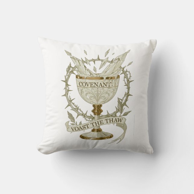 Frosted Chalice Covenant T-Shirt | Toast the Thaw Kudde (Framsida)