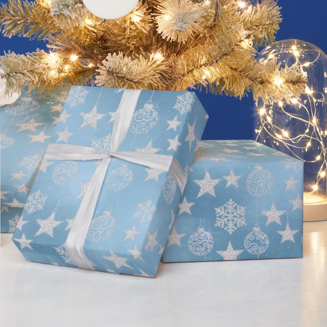 Frosted Elegance Winter Snow Presentpapper (Helgdagar)