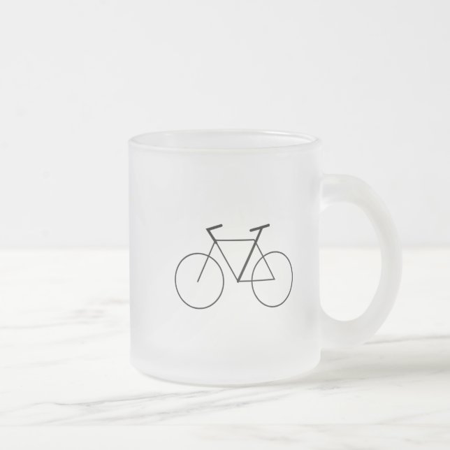 Frosted Glass Mug with Clean Bicycle Design Frostad Glasmugg (Höger)