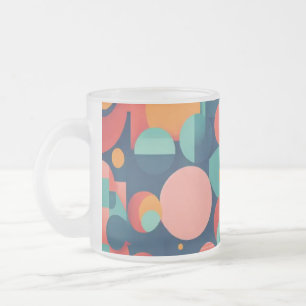 Frosted Glass Mugg 10 oz - minimalistisk geometris