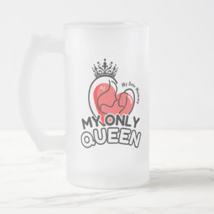 Frosted Glass Mugg 16oz : Min enda drottning