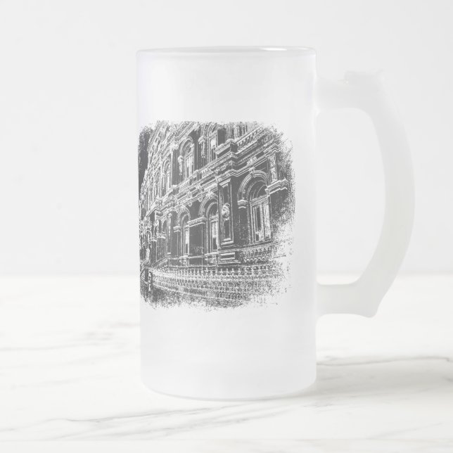Frosted Glass Mugg, 473 ml Frostat Ölglas (Höger)