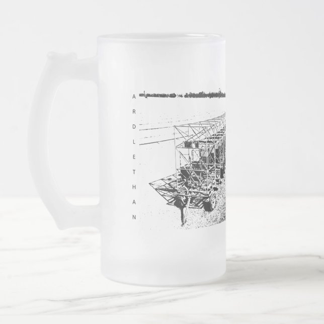 Frosted Glass Mugg, 473 ml Frostat Ölglas (Vänster)