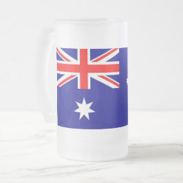 Frosted Glass Mugg med flagga Australien