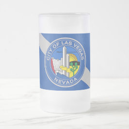 Frosted Glass Mugg med flagga av Las Vegas, USA