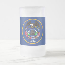 Frosted Glass Mugg med flagga av Utah, Förenta sta
