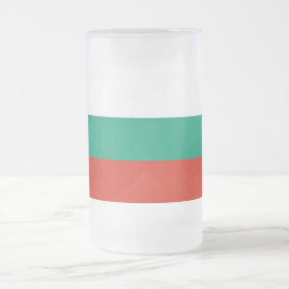 Frosted Glass Mugg med flagga från Bulgarien