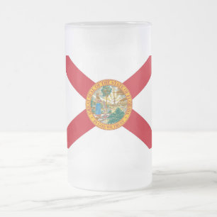Frosted Glass Mugg med flagga of Florida, USA