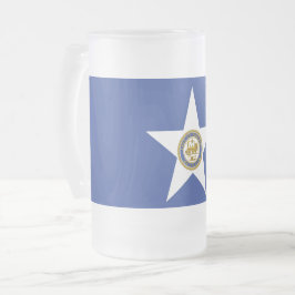 Frosted Glass Mugg med flagga of Houston, USA
