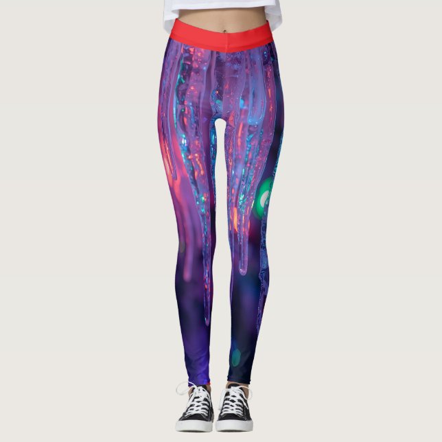 Frosted Lights Winter Icicle Leggings (Framsida)