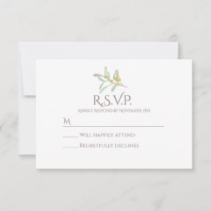 Frosted Mistletoe Winter Wedding OSA Kort