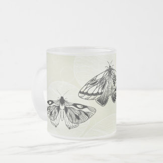 Frosted Moths-Mugg Frostad Glasmugg