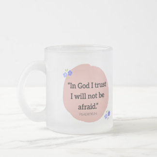 Frosted Mug with Bible verse Frostad Glasmugg