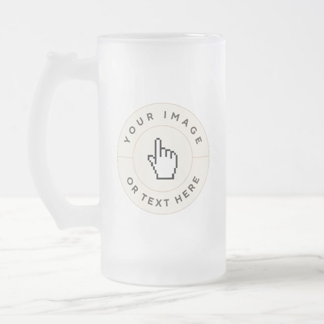 Frosted Mugg - Anpassningsbar (lägg till bild/text (Vänster)