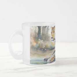 Frosted Mugg med Lounging Leopard