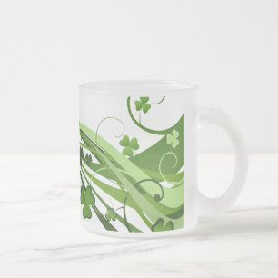 Frosted Mugg-St. Patrick's Klöver Frostad Glasmugg