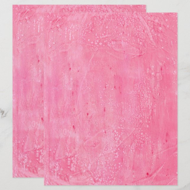Frosted Pink Background Scrapbook Paper (Fram/baksida)