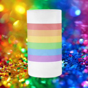 Frosted Pride: Regnbågsflagga Frostat Ölglas