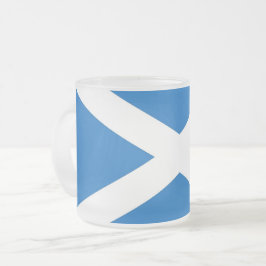 Frosted small glass mugg with flagga of Scotland, 