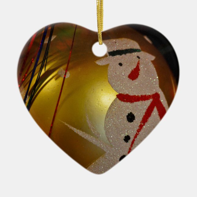 Frosted Snögubbe Ornament (Framsidan)