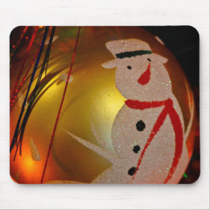 Frosted Snögubbe Ornament Musmatta